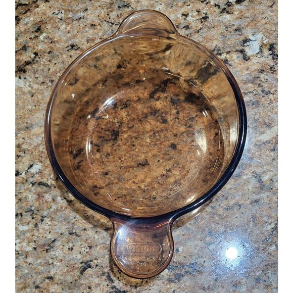 Corning Ware Vision/ Cookware/ V-240-B / 24 Oz Amber (No Lid) Grab It Bowl - Picture 7 of 9